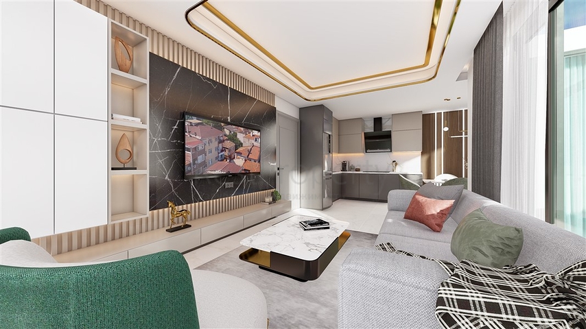 2+1 penthouse in a new complex in the center of Mahmutlar