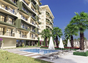 Studio apartment in a premium complex in Demirtas district 