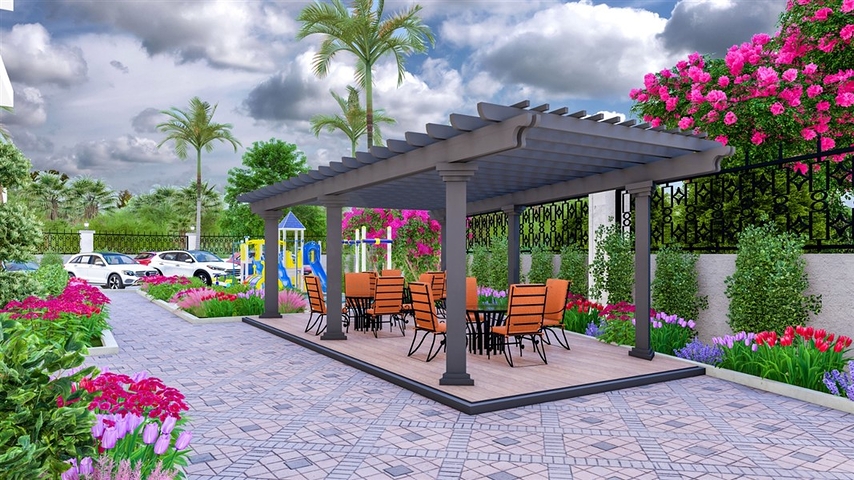 1+1 apartment in a complex under construction in Avsallar