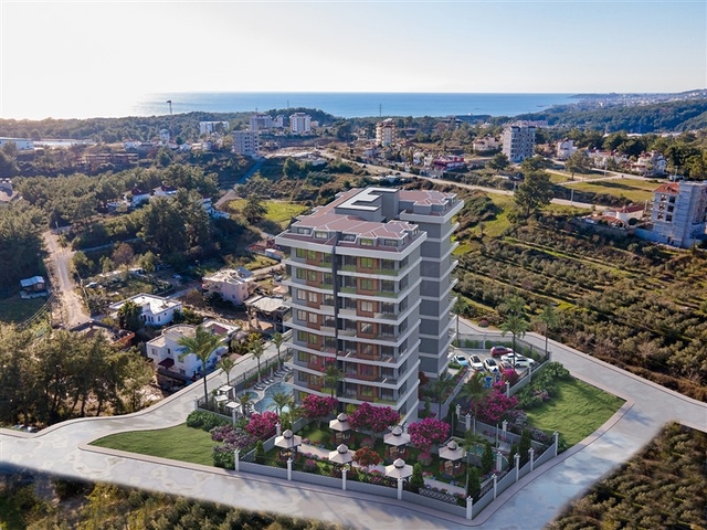 1+1 apartment in a complex under construction in Avsallar