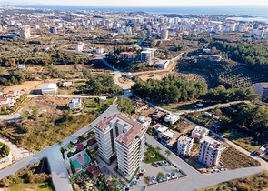 1+1 apartment in a complex under construction in Avsallar