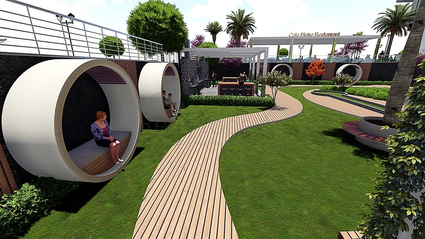 Apartments in a new complex in the Mahmutlar area