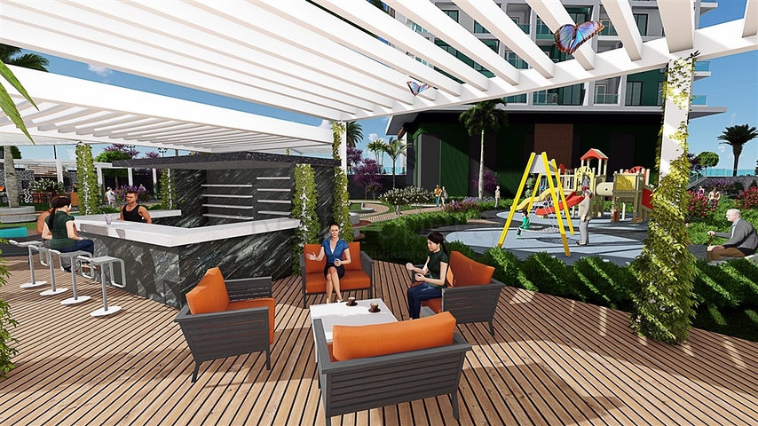 Apartments in a new complex in the Mahmutlar area