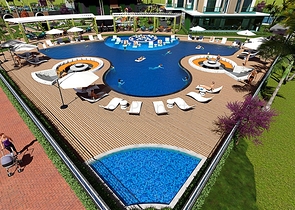 Apartments in a new complex in the Mahmutlar area