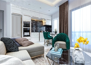 Apartments in a new complex in the Mahmutlar area