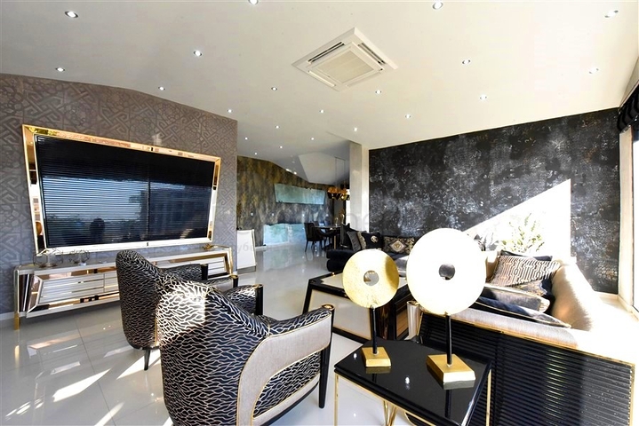 Two-bedroom apartment with designer furniture in Kestel district