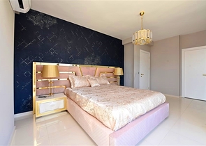 Two-bedroom apartment with designer furniture in Kestel district