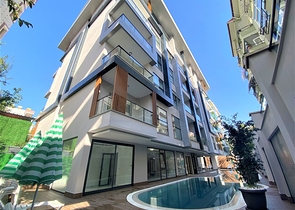1+1 apartment in the center of Alanya in a new building