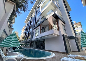 1+1 apartment in the center of Alanya in a new building