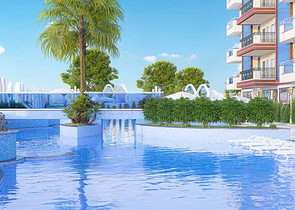 Two-bedroom apartment in a new complex in Mahmutlar 