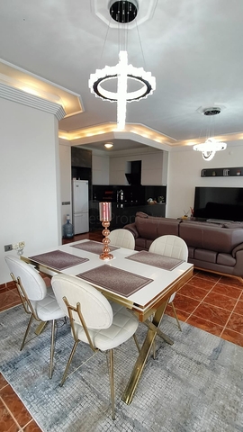 Furnished 2+1 apartment with sea view in Tosmura