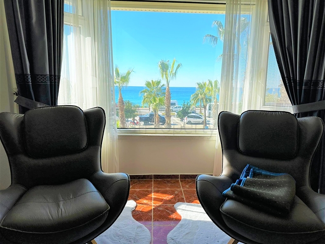 Furnished 2+1 apartment with sea view in Tosmura