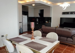 Furnished 2+1 apartment with sea view in Tosmura