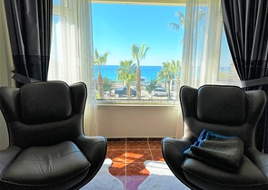 Furnished 2+1 apartment with sea view in Tosmura