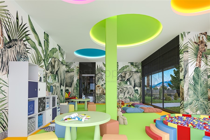 A new project in the developing area of Kestel with a guaranteed rental