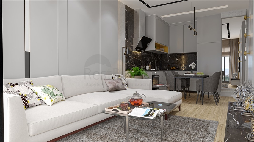 A new project in the developing area of Kestel with a guaranteed rental