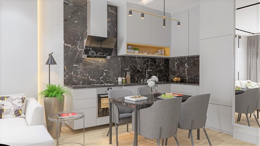 A new project in the developing area of Kestel with a guaranteed rental