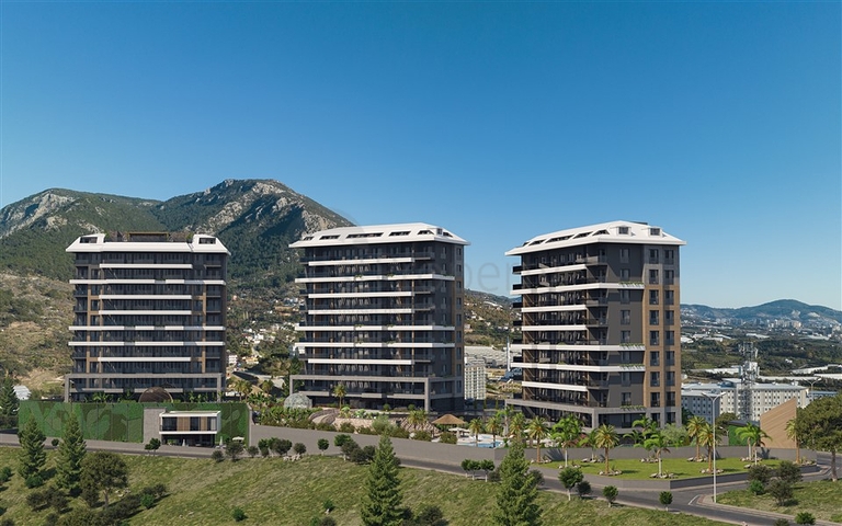 A new project in the developing area of Kestel with a guaranteed rental