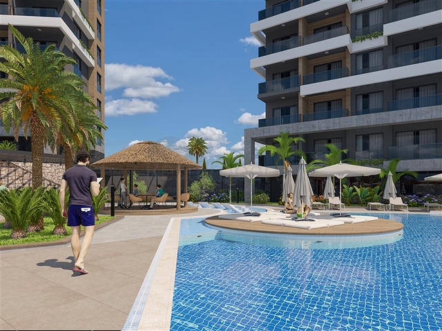 A new project in the developing area of Kestel with a guaranteed rental