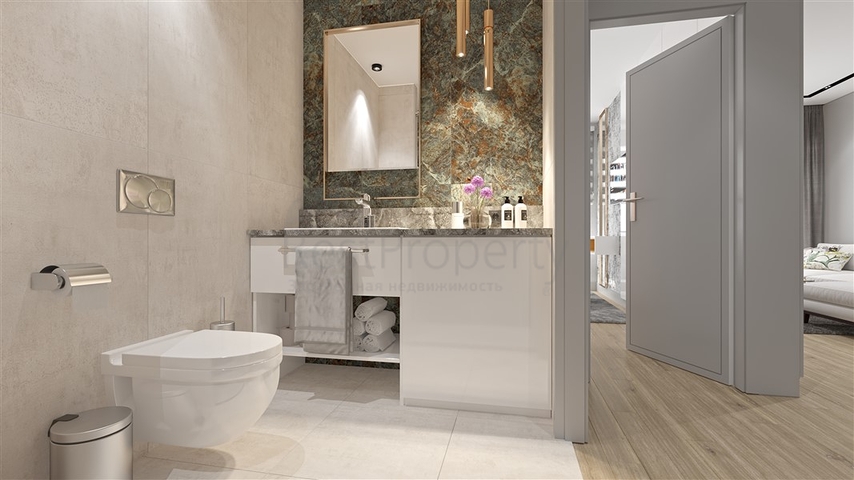 A new project in the developing area of Kestel with a guaranteed rental