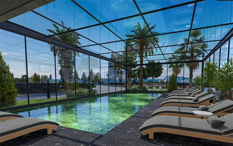 A new project in the developing area of Kestel with a guaranteed rental