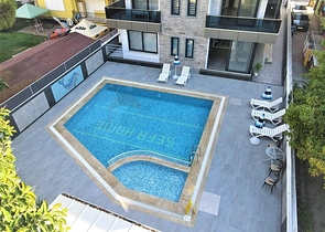 Apartment in a new building 300 m from the sea in the center of Alanya