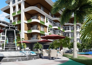 1+1 apartment in an exclusive complex