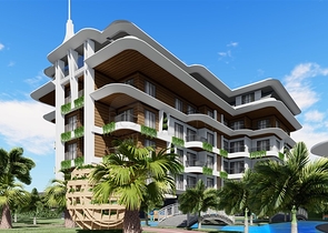 1+1 apartment in an exclusive complex