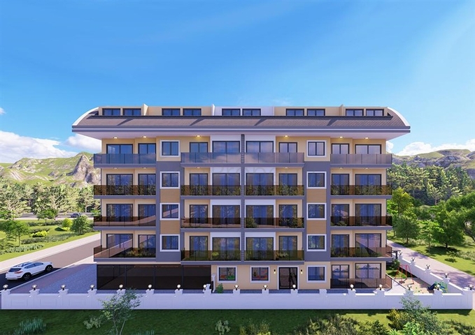 1+1 apartment in a new complex in the center of Alanya