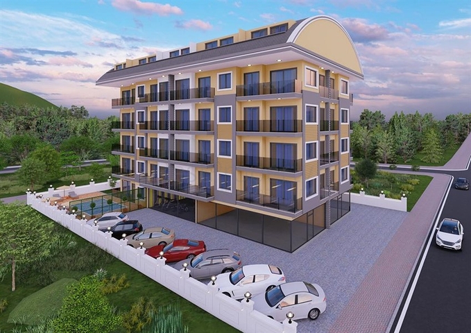 1+1 apartment in a new complex in the center of Alanya