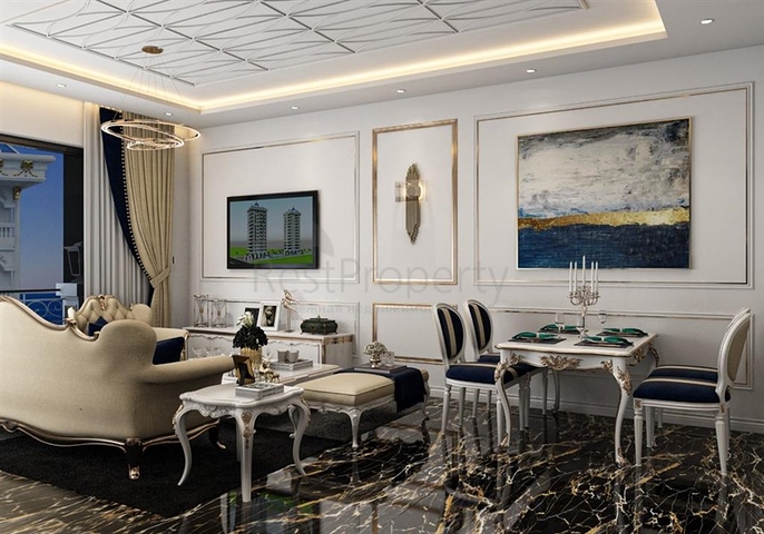 1+1 apartment in a new complex in the center of Alanya