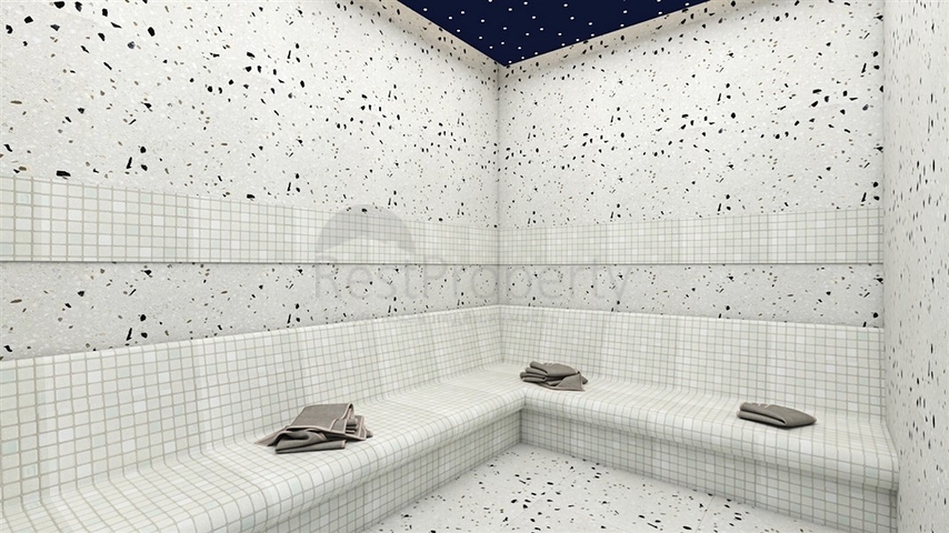 The complex is located 150 m from the sea in the Kestel area