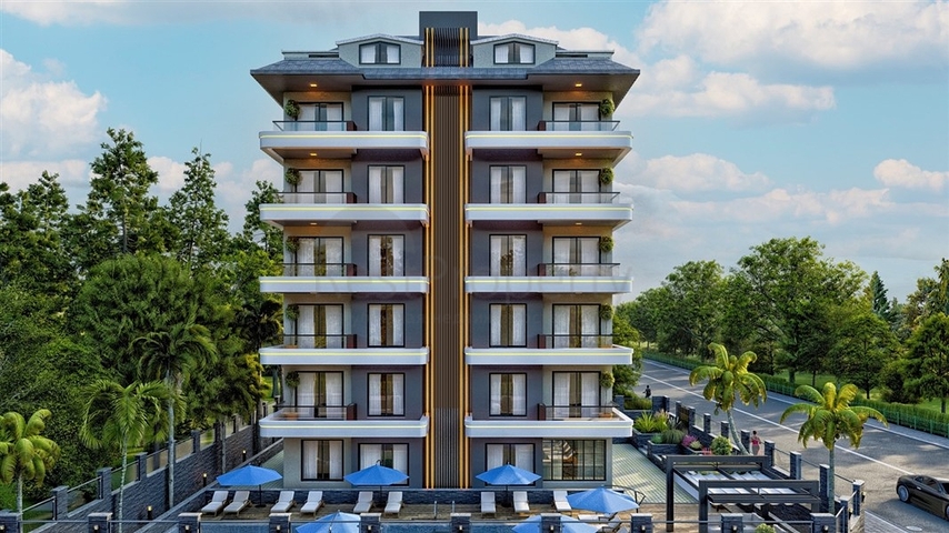 The complex is located 150 m from the sea in the Kestel area