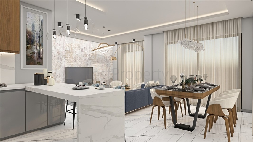 The complex is located 150 m from the sea in the Kestel area