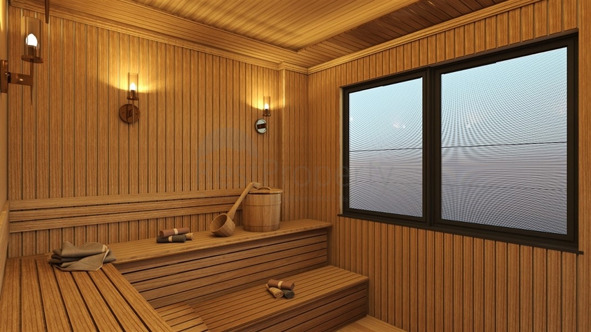 The complex is located 150 m from the sea in the Kestel area