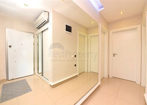 2+1 apartment in a respectable complex 50 meters from the beach in Kargicak district 