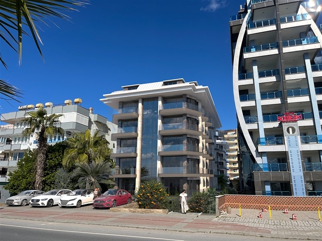 A complex under construction on the first line in the Mahmutlar district 