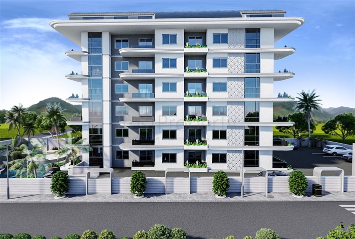 Apartments with appliances in a new project in the center of Gazipasi
