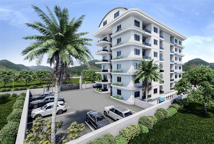 Apartments with appliances in a new project in the center of Gazipasi