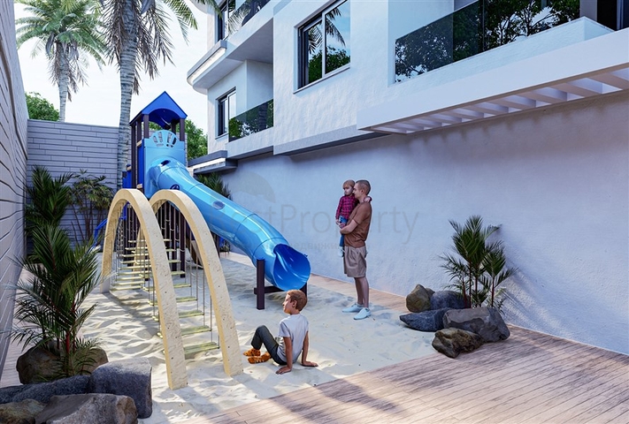 Apartments with appliances in a new project in the center of Gazipasi