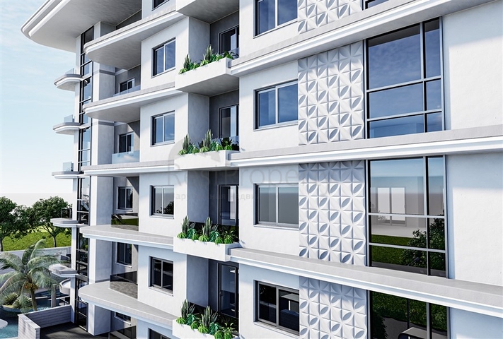 Apartments with appliances in a new project in the center of Gazipasi