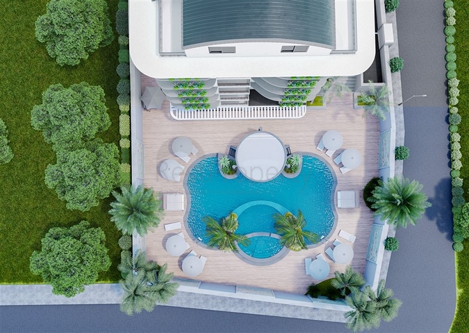 Apartments with appliances in a new project in the center of Gazipasi