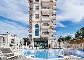 1+1 apartment in a new residential complex in Mahmutlar district