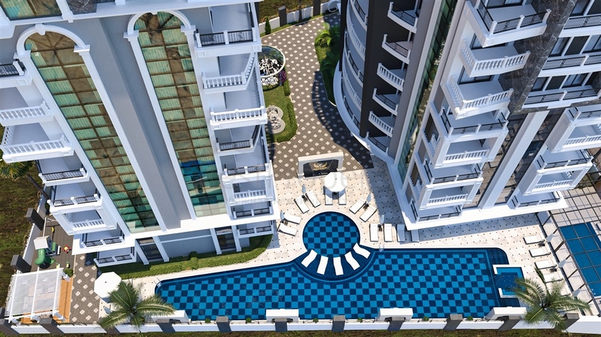 One-bedroom apartment in a new Alanya complex