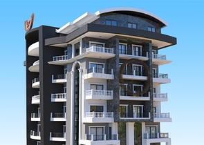 One-bedroom apartment in a new Alanya complex
