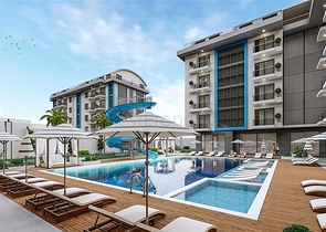 Furnished 2+1 apartment in a new complex in Oba district