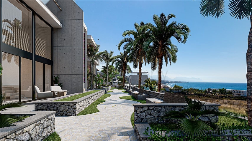 Apartments and lofts 250 meters from the sea in the picturesque area of Esentepe