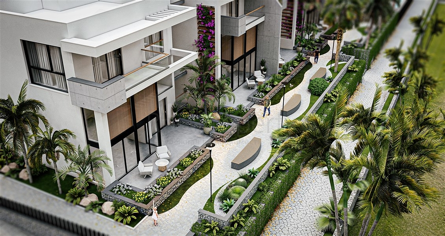 Apartments and lofts 250 meters from the sea in the picturesque area of Esentepe