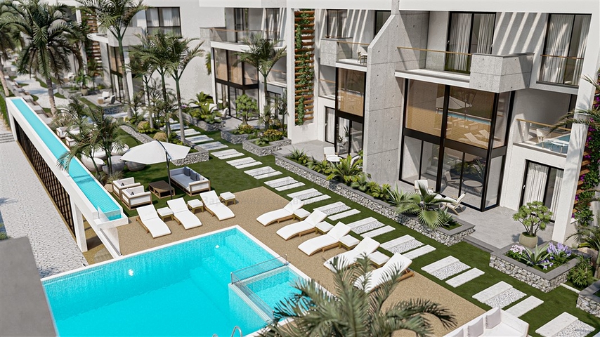 Apartments and lofts 250 meters from the sea in the picturesque area of Esentepe