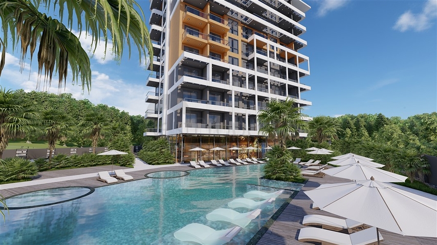 A residential complex with infrastructure within walking distance from the sea in the Tosmur area